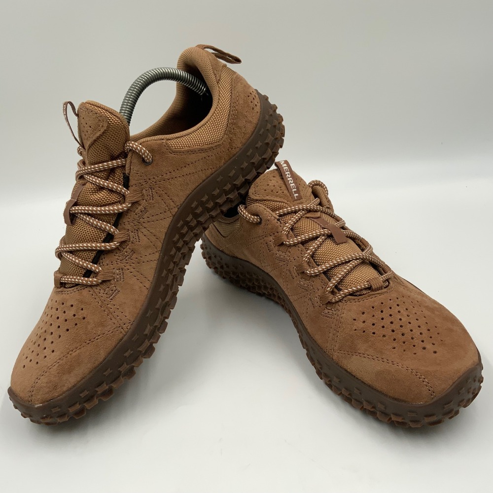 Merrell Womens‎ Moab Speed Trail Shoes Brown Suede Perforated Lace Up Size 11.